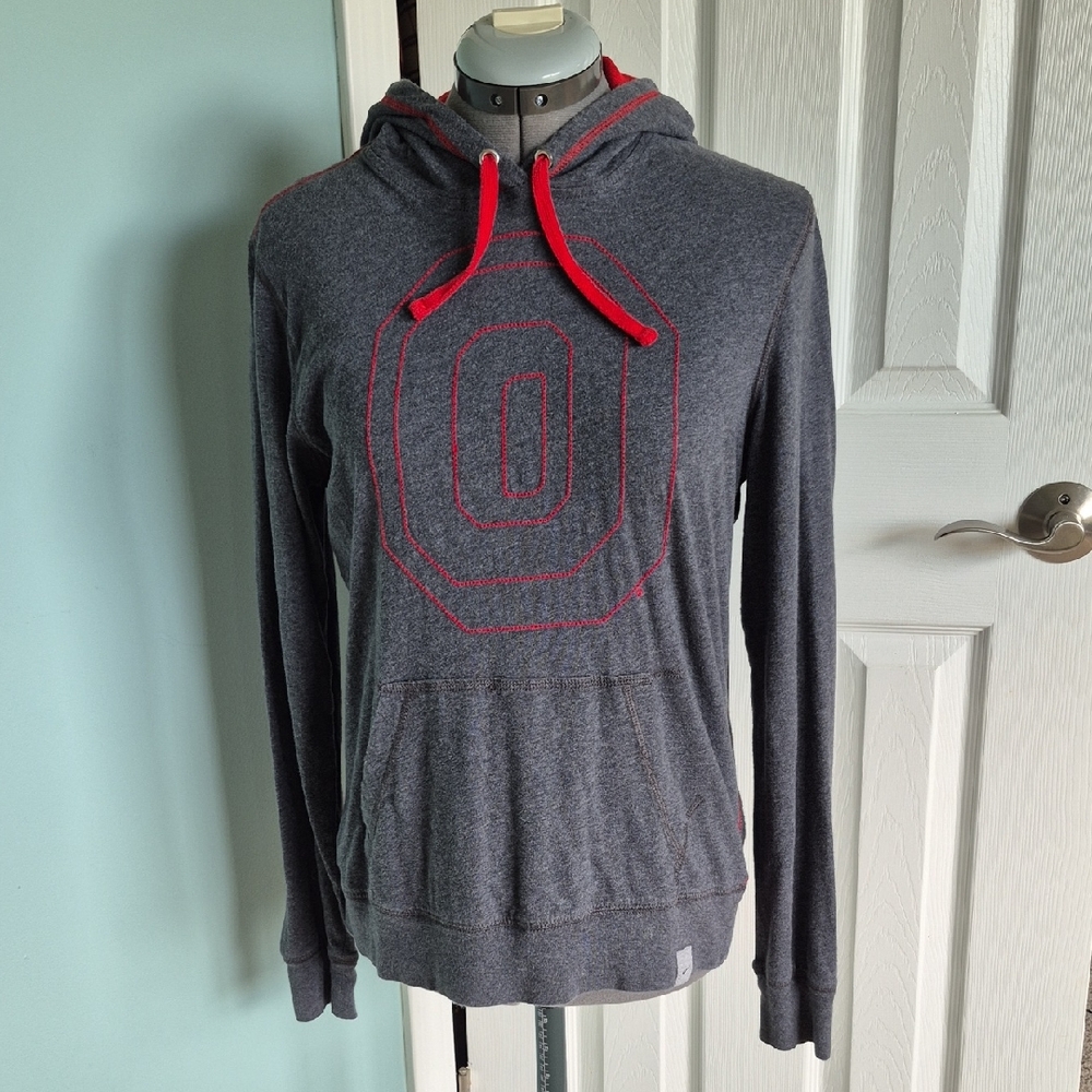 Nike Gray Hoodie with Red Accents